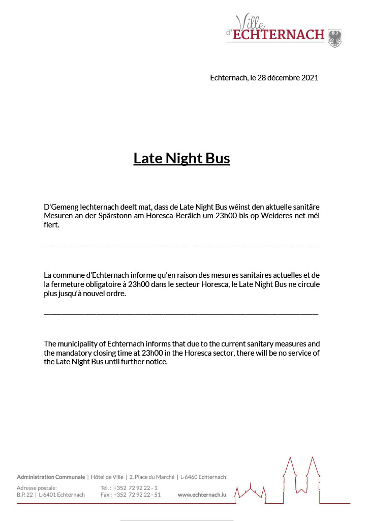 Late Night Bus Echternach