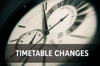 Timetable changes  